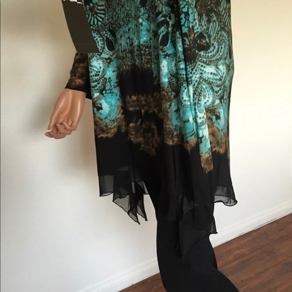 Caleesa Women Tunic Plus Sise 2X Paisley Designer - Picture 5 of 10